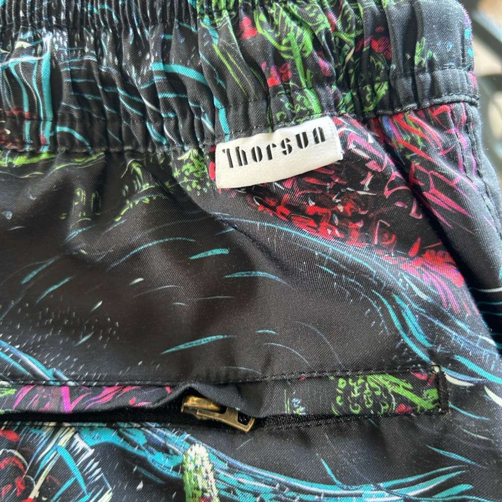 Thorsun Swim Shorts Trunks Men’s 33 Cactus All Over Print Drawstring Swimwear - Picture 2 of 10